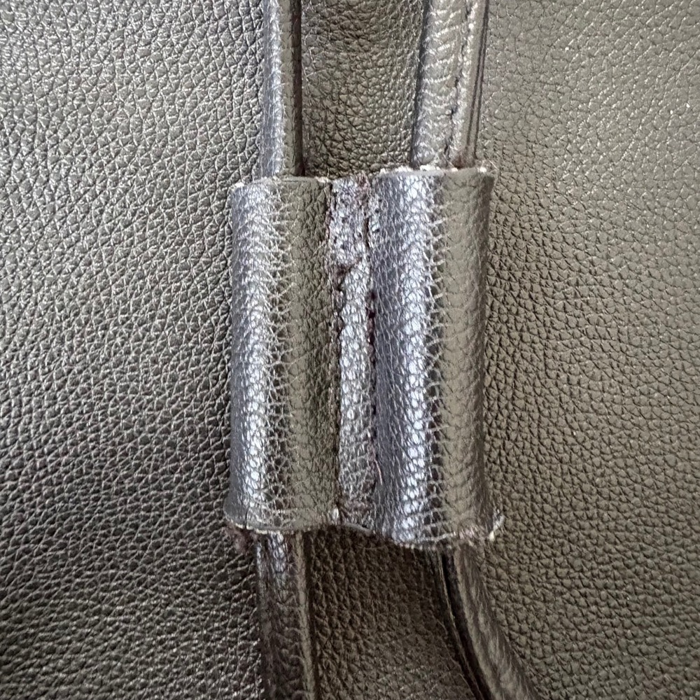 Victoria's Secret Black Pebbled Faux Leather Fringe Drawstring Backpack Western - Picture 9 of 12